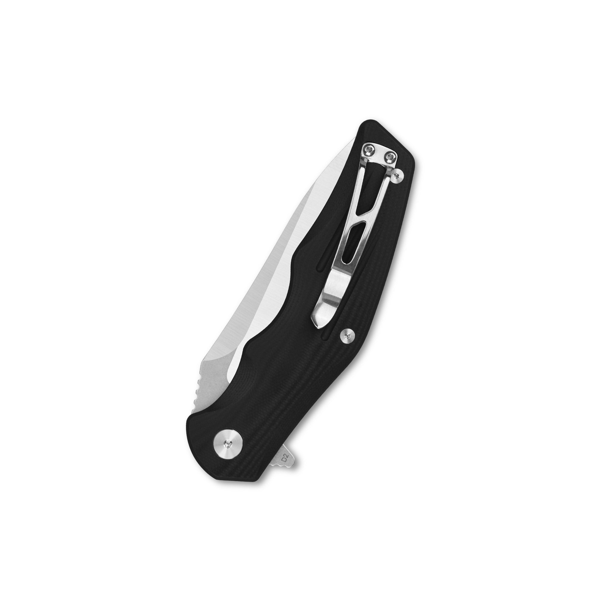 QSP Pangolin Liner Lock Pocket Knife - D2 Steel Blade, G10 Handle - EDC Folding Knife for Camping, Hiking & Outdoor Survival
