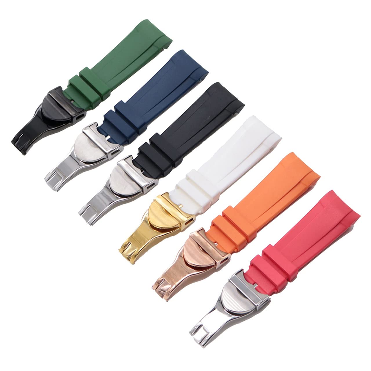 22mm Rubber Watch Bands for Tudor Black Bay - Durable Replacement Straps with Secure Clasp - Perfect for Diving, Swimming & Everyday Wear