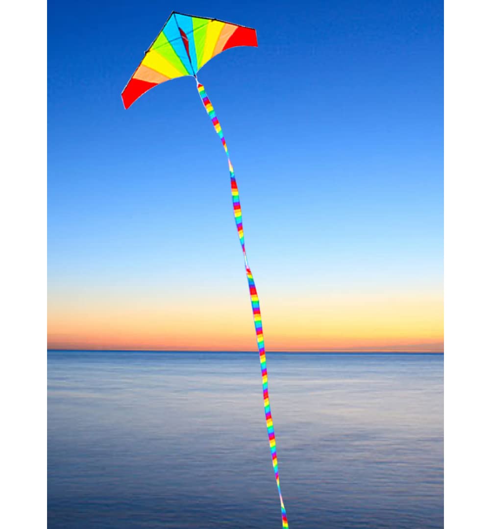 Colorful 10m Floating Kite Tail Streamer - Durable Fiber Accessory for Outdoor Kite Flying, Beach Parties & Park Activities