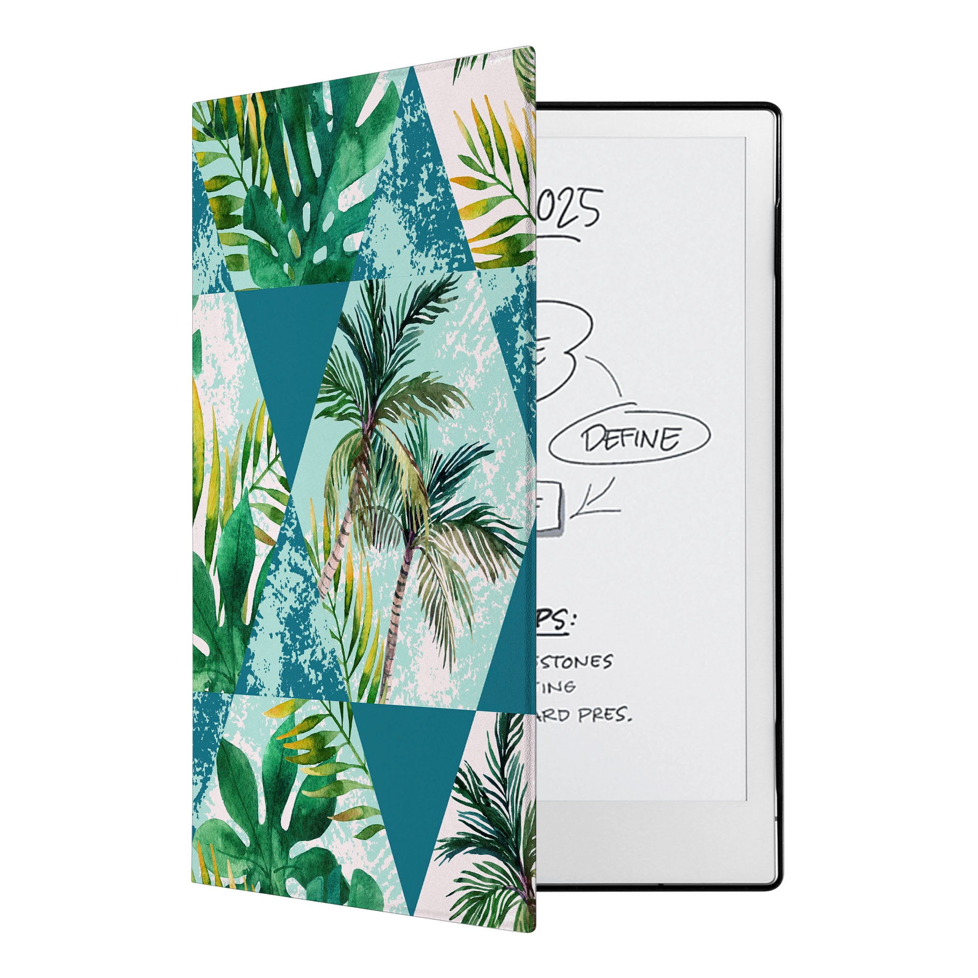 reMarkable 2 Tablet Case with Premium Stylus - Tropical Leaves Design | Protective Cover for Writing, Drawing & Note-Taking | Perfect for Students, Professionals & Digital Artists