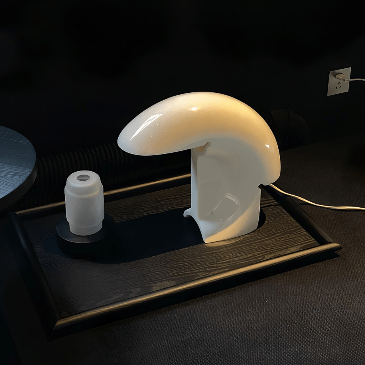 Elios Marble Table Lamp - Modern LED Bedside Night Light for Bedroom, Living Room & Office - Dimmable Touch Control Desk Lamp with USB Port