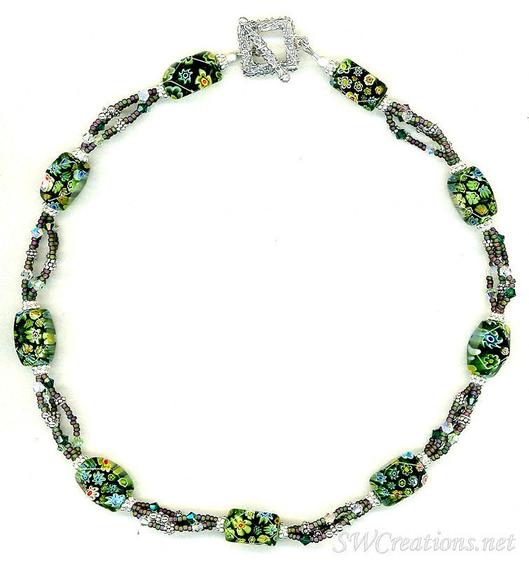 Elegant Emerald Floral Crystal Necklace for Women - Vintage Bohemian Jewelry Gift for Party, Wedding & Special Occasions