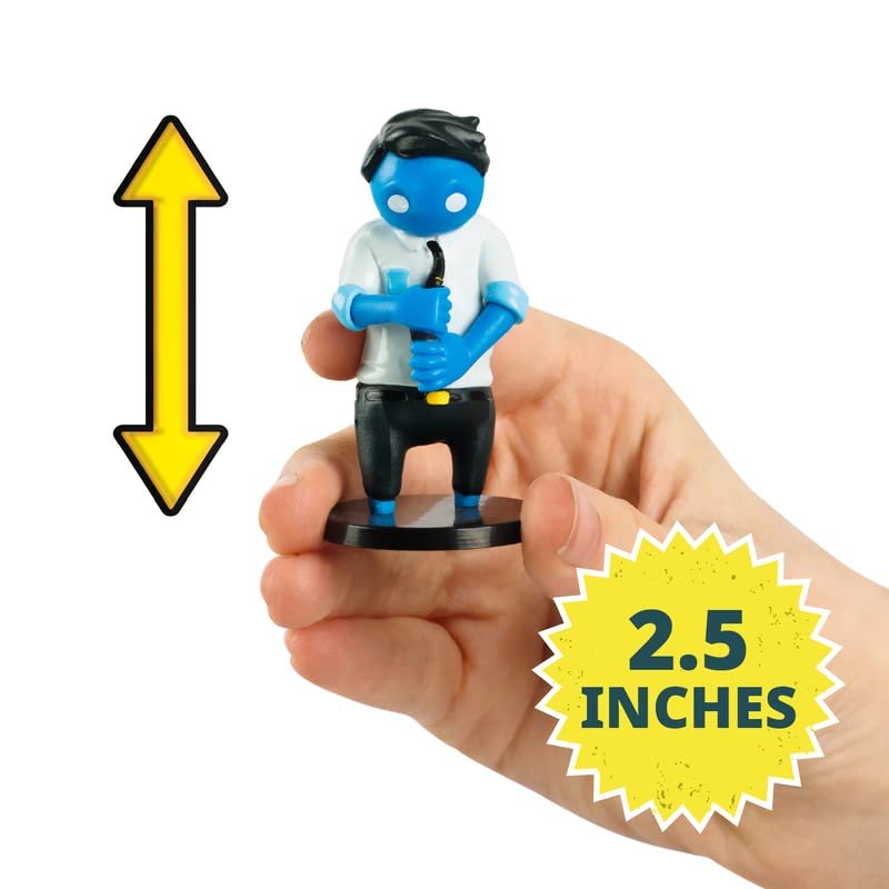Gang Beasts Action Figures - 5-Pack 2.5 Inch Collectible Figurines for Kids | Superhero Toys for Boys & Girls | Includes 16 Mini Toys with 1 Rare Hidden Character | Perfect for Birthday Gifts, Party Favors & Game Night Fun