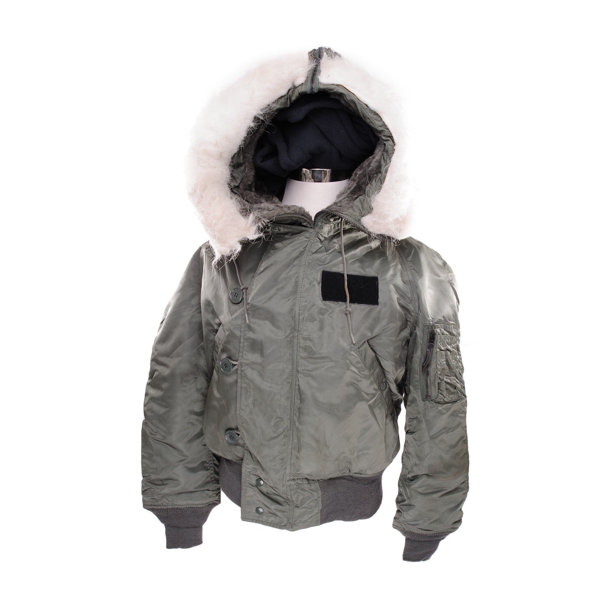 Vintage USAF US Air Force Parka Flight Jacket ECW N-2B 1986 Medium Regular - Military Style Outerwear for Cold Weather & Outdoor Adventures