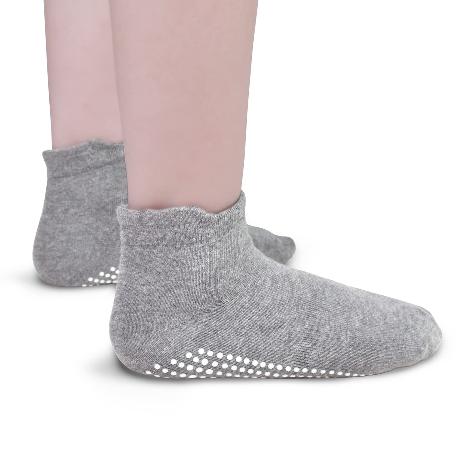 Non-Slip Baby Toddler Ankle Socks with Grippers - Anti-Skid Grip Boys & Girls Socks - Low Cut Infant Socks for Crawling, Walking & Playtime