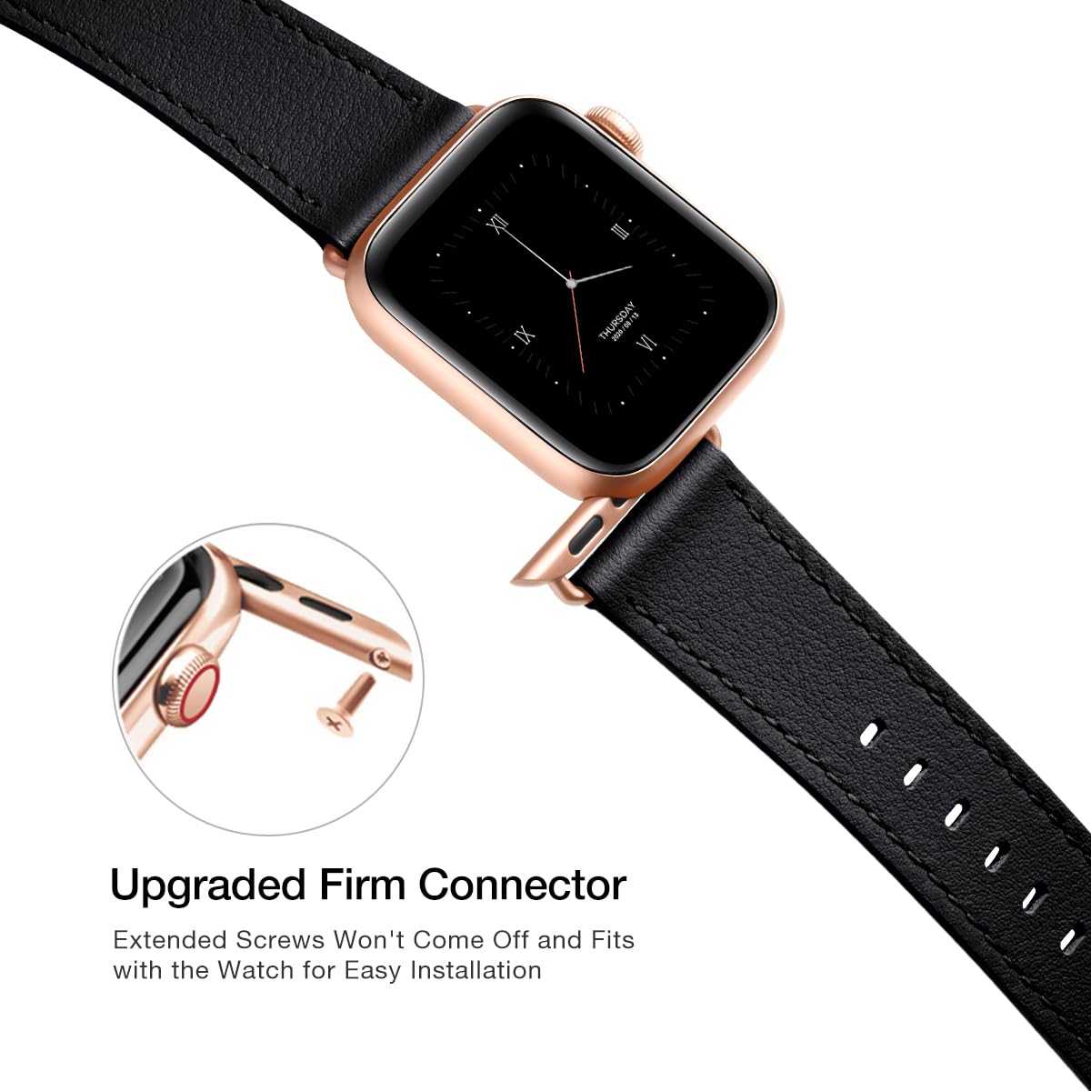 Premium Power Primacy Bands Compatible with Apple Watch 38mm 40mm 41mm 42mm - Sport Loop Replacement Strap for iWatch Series 10/9/8/7/6/5/4/3 & SE - Stylish & Comfortable for Men & Women (Black/Brown with Rose Gold Connector) - Perfect for Workouts, Running & Everyday Wear