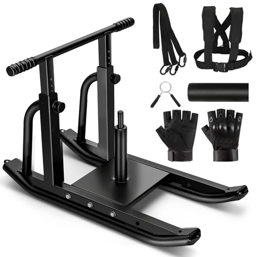 Black Height Adjustable Straight Sled