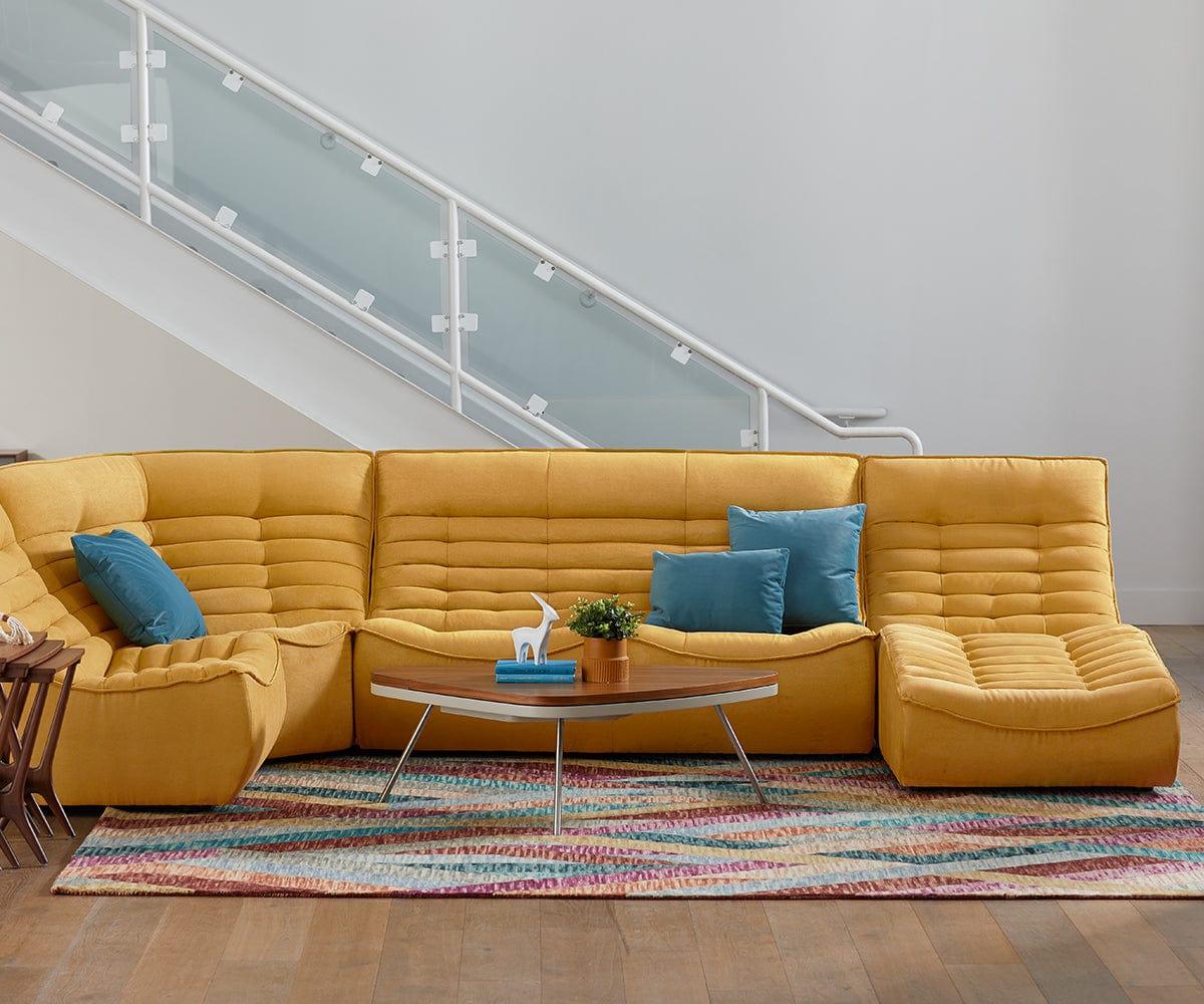 Diego Chaise Lounge Chair - Modern Accent Chair for Living Room, Bedroom & Office - Stylish Upholstered Armchair with Solid Wood Legs - Perfect for Relaxing, Reading & Decorating Your Home
