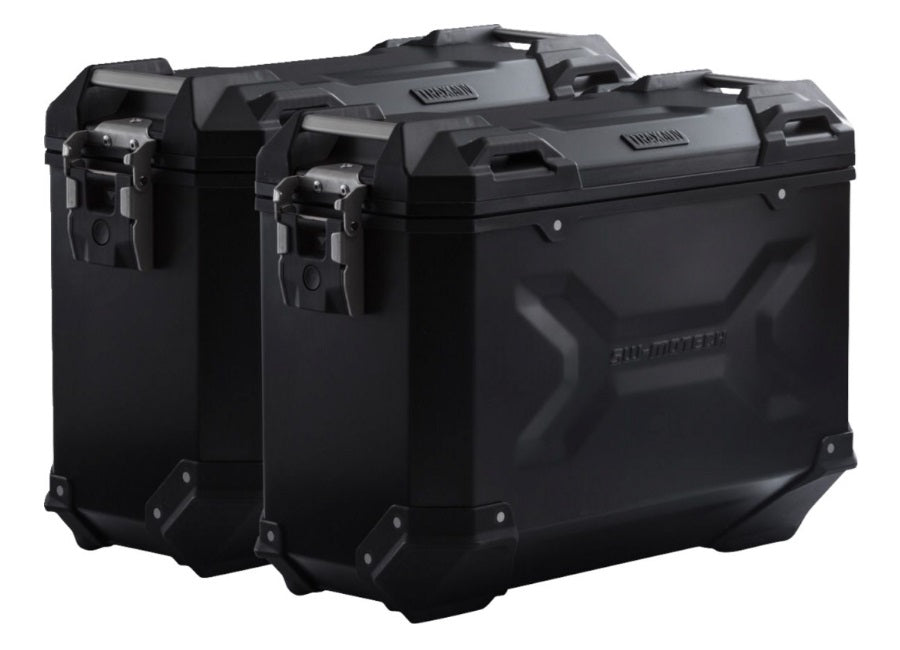 SW Motech R1300GS Trax ADV Aluminum Pannier Kit - Durable Motorcycle Luggage System for BMW R1300GS - Perfect for Adventure Touring & Off-Road Riding