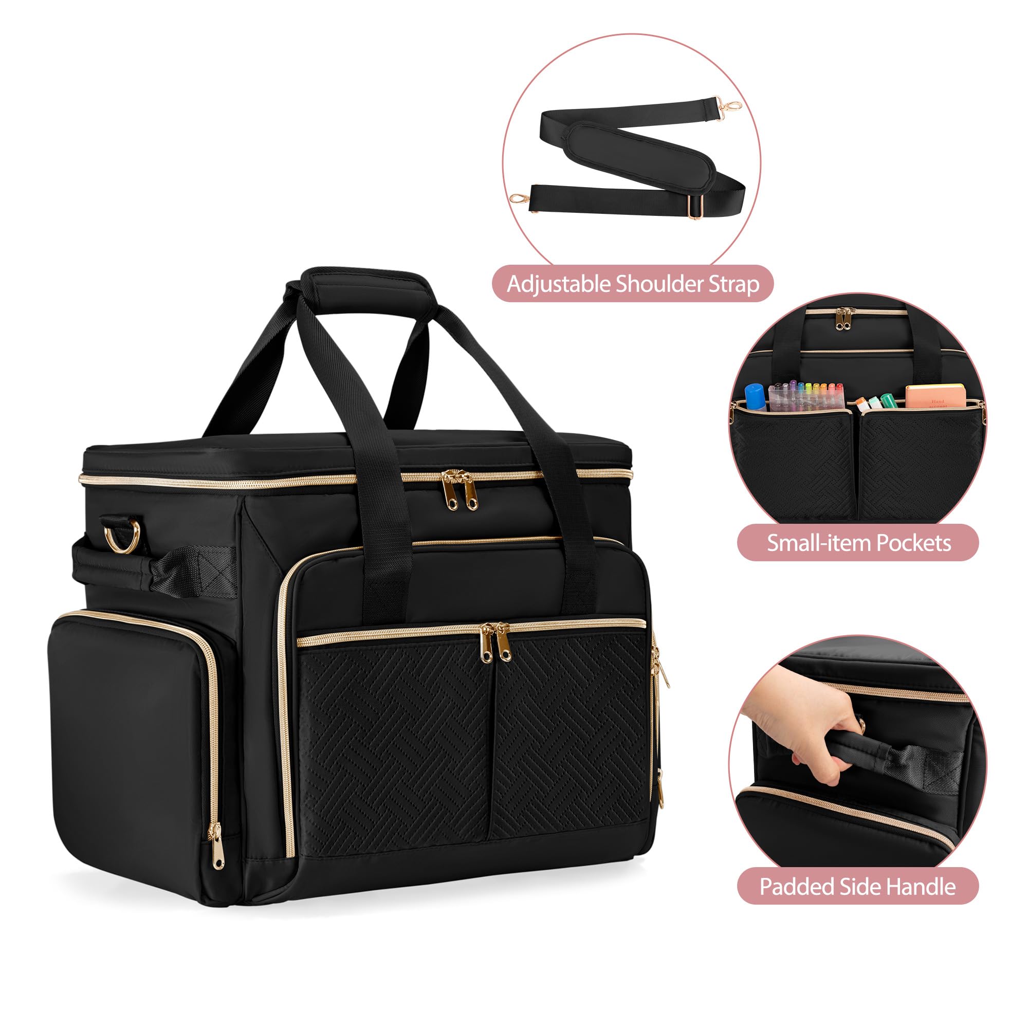Rolling Teacher Bag with Wheels - Detachable Trolley Tote for 15.6 Inch Laptop (Patent Design) - Perfect for Classroom, School Supplies & Teacher Commute