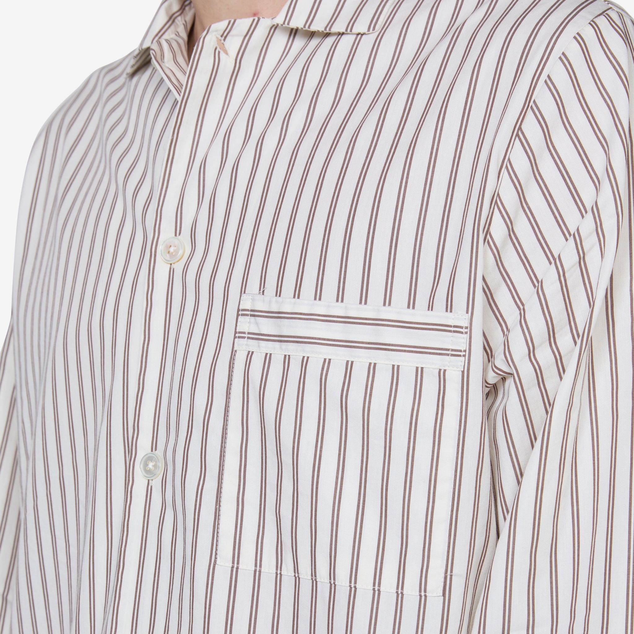 Premium Cotton Poplin Pajama Shirt - Hopper Stripes Design for Men & Women | Comfortable Sleepwear for Home, Travel & Lounge