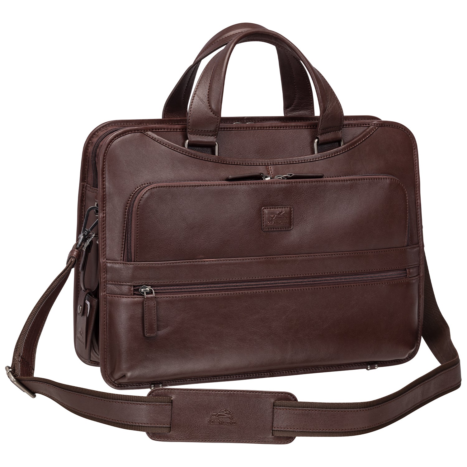 Mancini MILAN Triple Compartment 15.6 Inch Laptop Briefcase - Professional Business Messenger Bag for Work, Travel & Office - Fits Laptop, Tablet & Accessories