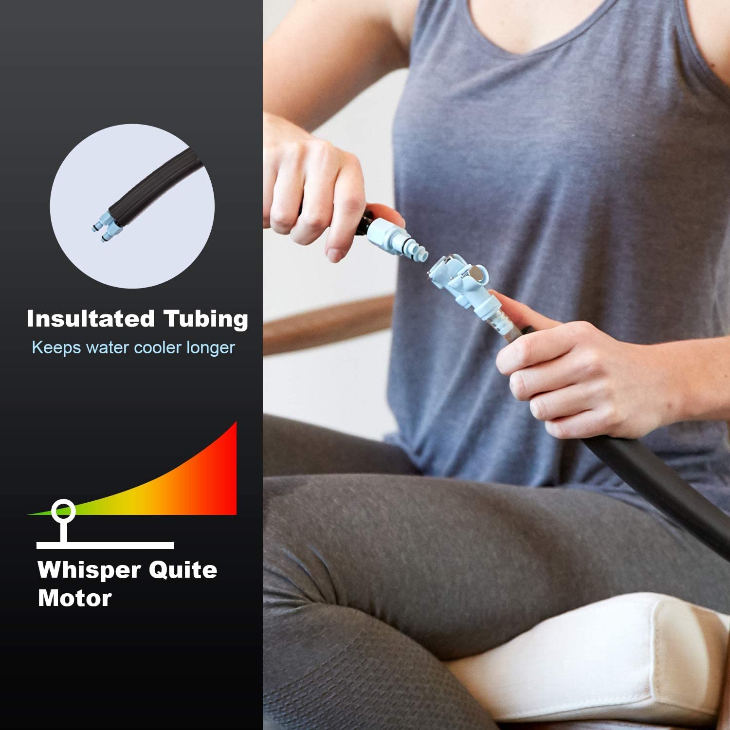 Aqua Relief ARS with Back Pad - Portable Cold & Hot Water Therapy System for Pain Relief, Muscle Recovery, and Circulation - Perfect for Athletes, Post-Surgery, and Chronic Pain Management