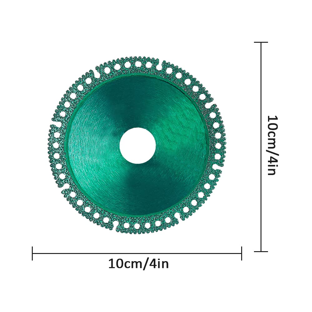 3 Pack 4 Inch Diamond Ultra-Thin Cutting Discs for Angle Grinder - Indestructible Saw Blades for Ceramic, Glass, Metal & Wood Cutting - Perfect for DIY Projects, Home Renovation & Construction Work