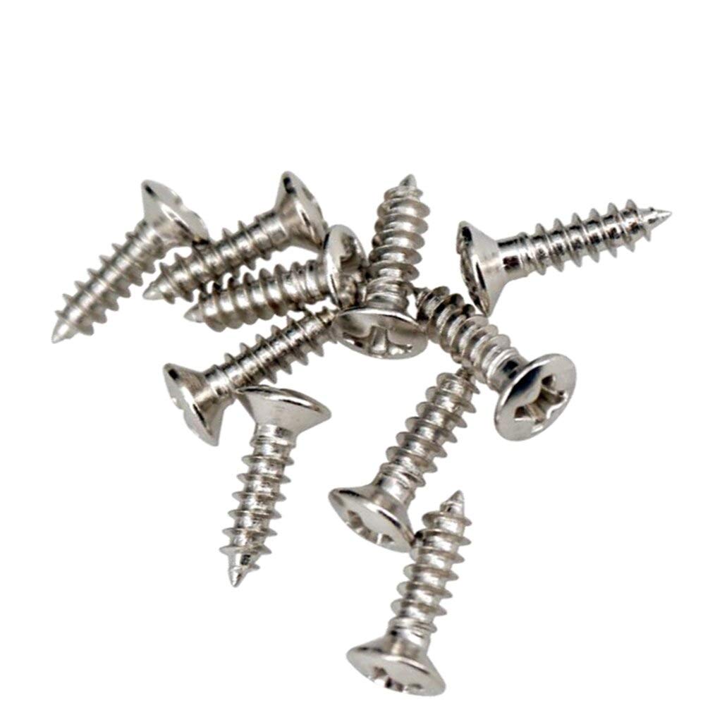 50 Pieces Gold Guitar Pickguard Mounting Screws for Electric & Bass Guitars - Replacement Parts & Accessories for DIY Guitar Repair and Maintenance