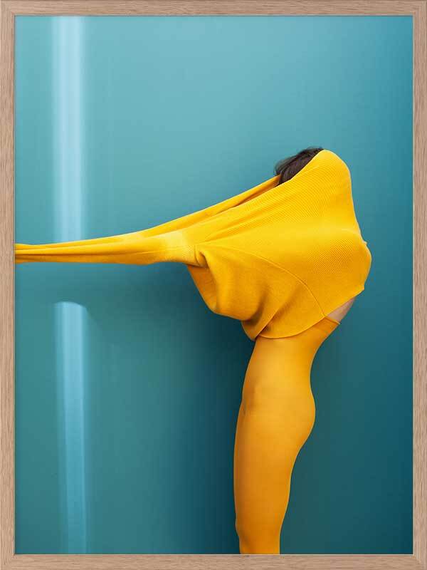 Distorted Framed Art Print - Modern Abstract Wall Decor for Living Room, Bedroom & Office - Unique Home & Office Decoration