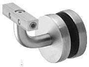 CRL/Blumcraft Brushed Stainless Steel Glass Mounted Handrail Bracket - Imperial Series - Perfect for Staircase, Balcony & Shower Safety Rail Installation