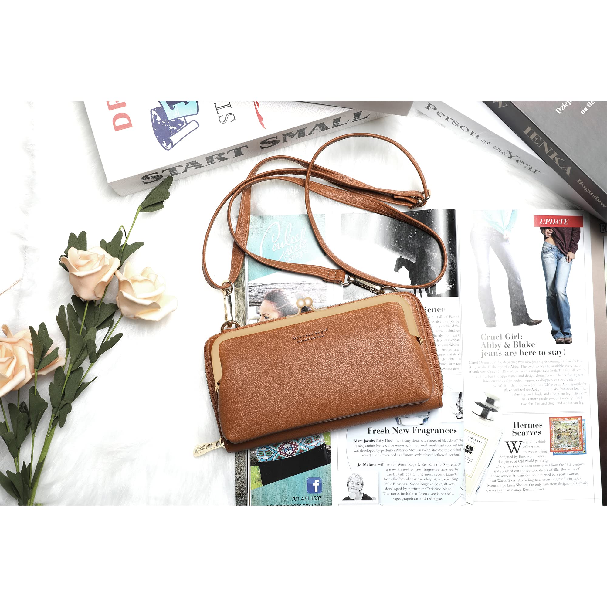 Montana West Small RFID Blocking Crossbody Purse for Women - Stylish Cell Phone Wallet for Everyday Use, Travel & Shopping