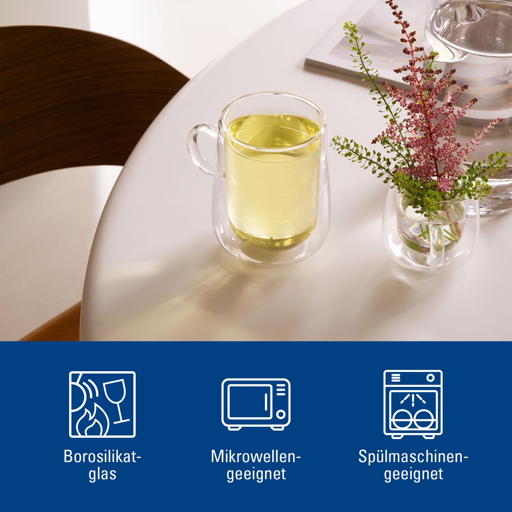 Villeroy & Boch Artesano Double-Walled Latte Macchiato Glass Set of 2 - 11.75 oz Borosilicate Glass for Hot & Cold Drinks - Dishwasher & Microwave Safe - Perfect for Coffee, Tea, Cocktails and Iced Beverages at Home or Cafe