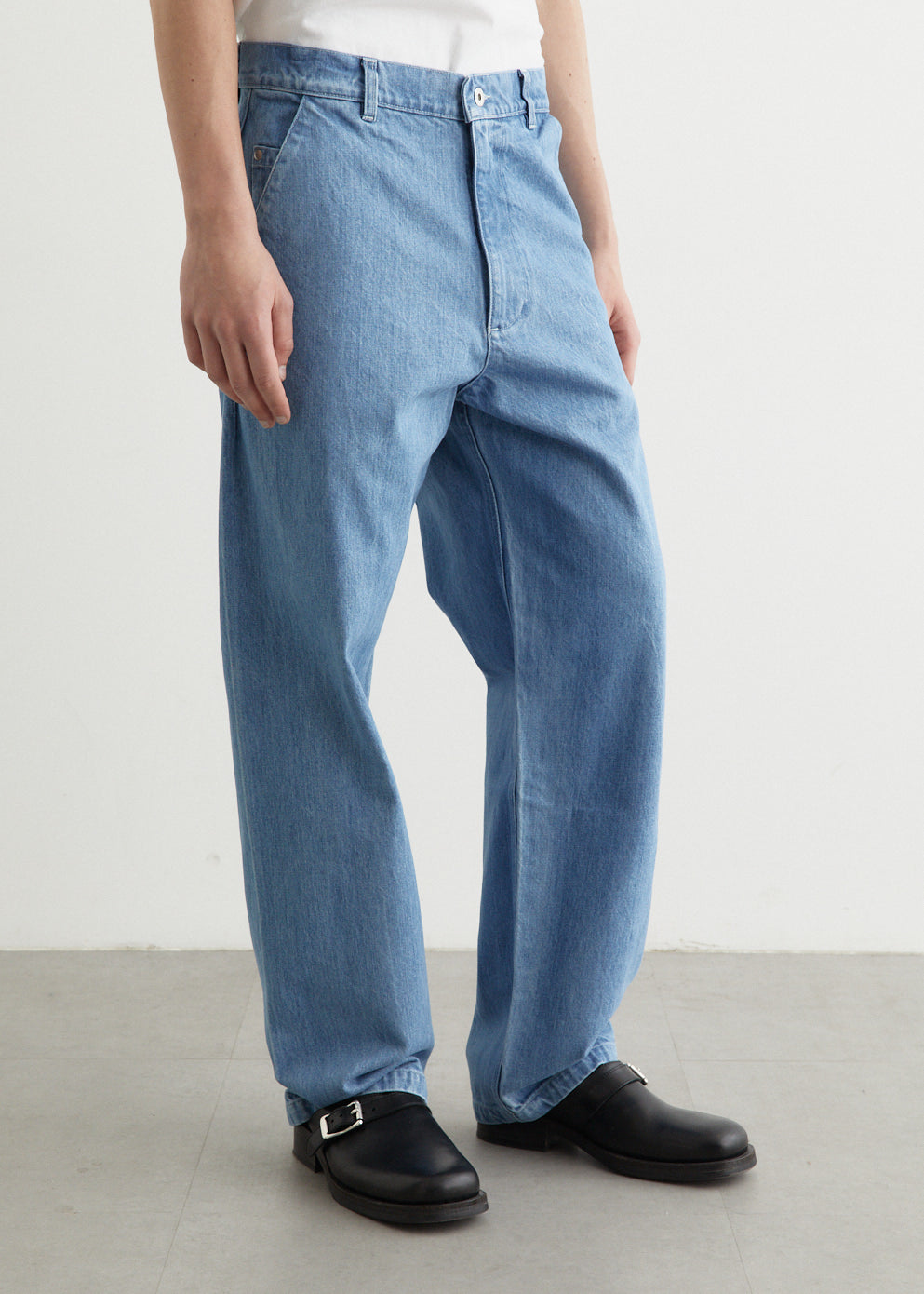 5 Pocket Indigo Denim Jeans for Men - Classic Straight Fit Comfortable Casual Pants for Everyday Wear, Work & Outdoor Activities