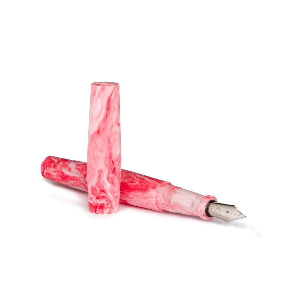 Tailored Pen Company × @micahfinds Strawberry Cheesecake Themed Fountain Pen - Elegant Writing Instrument for Journaling, Calligraphy & Gift Giving