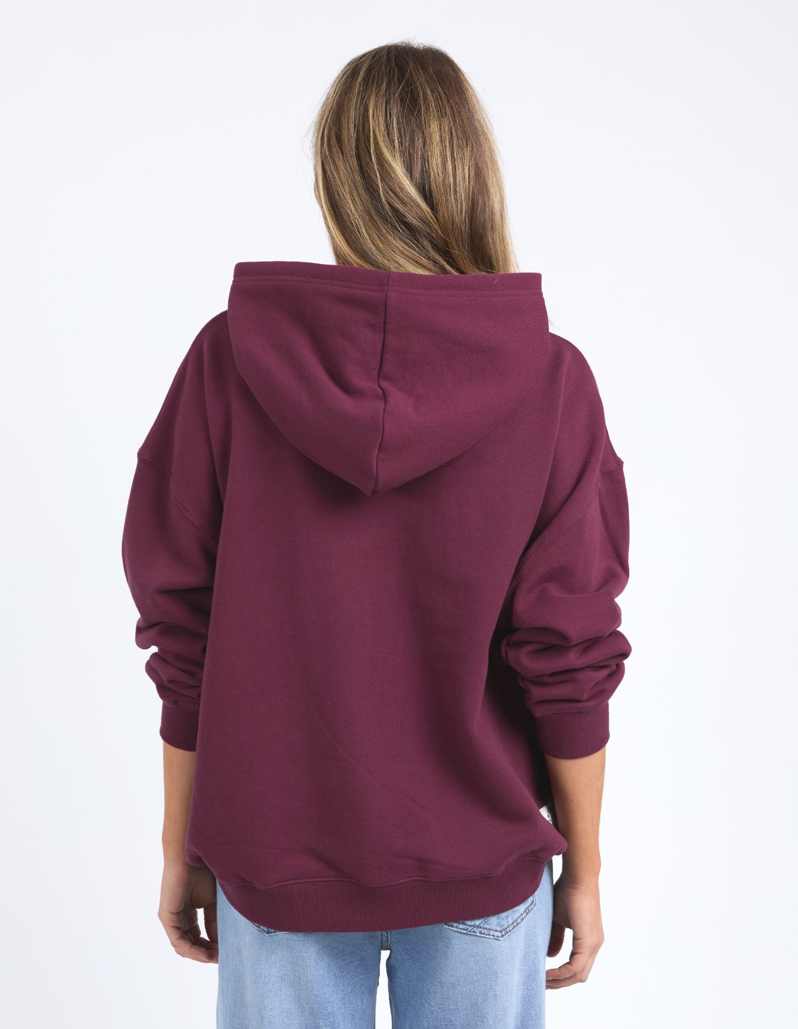 Elm College Hoodie Sweatshirt - Soft & Comfortable Pullover for Men & Women - Merlot Red Color - Perfect for Casual Wear, College Events & Gameday Outfits