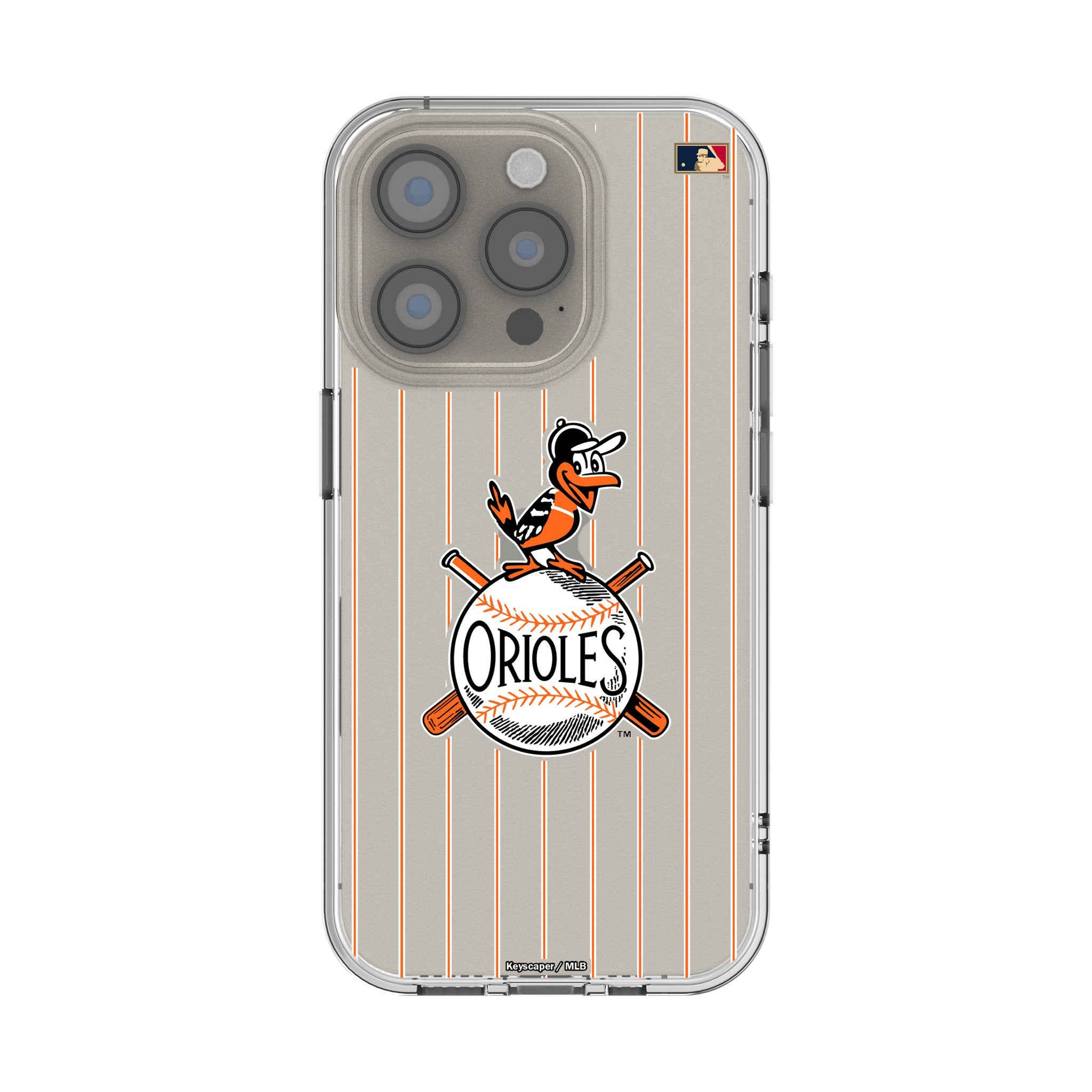 Baltimore Orioles 1954-1963 Cooperstown Collection Pinstripe Clear iPhone Case for Apple iPhone 14/13/12/11 Pro Max - Show Team Pride with Vintage Baseball Design (Perfect for Games, Collectors & Fans)