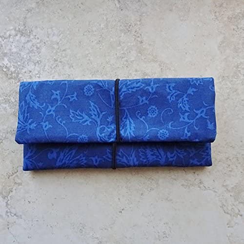 Premium Blue Fabric Cord Organizer Case - Travel-Friendly Cable Storage for Cell Phones & Tablets | Perfect for Home, Office & On-The-Go Organization