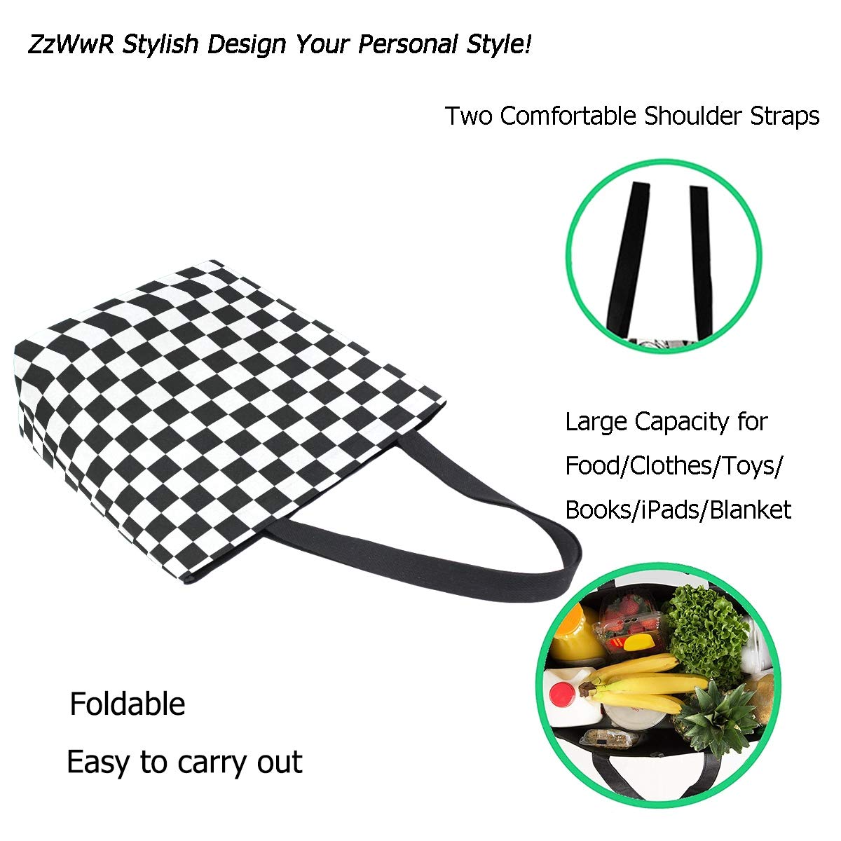 Stylish Extra Large Tote Bag for Women - Waterproof Beach Bag, Travel Weekender, Gym & Grocery Shopping - Perfect for Vacation, Work & Daily Use