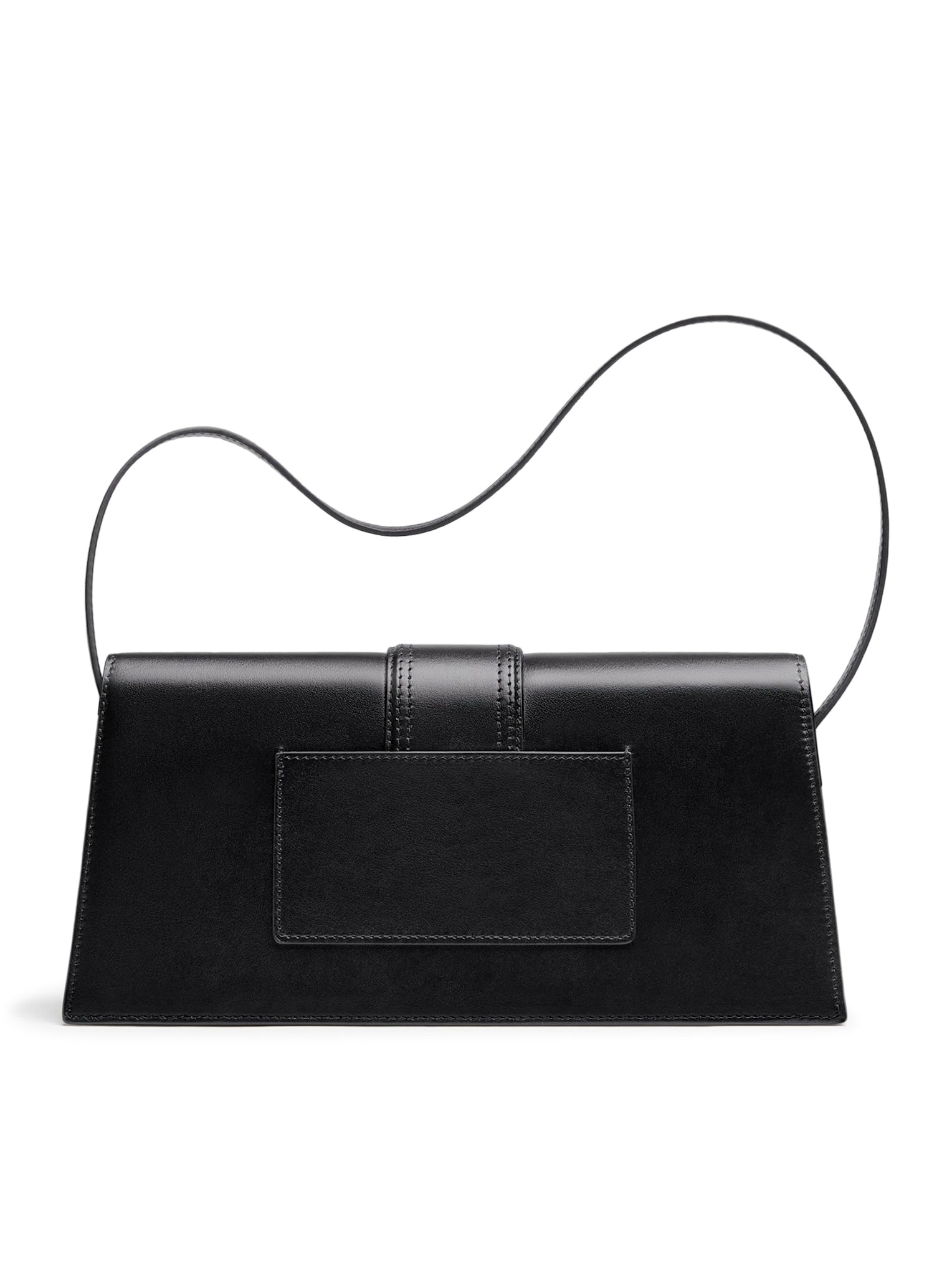 Jacquemus Le Bambino Long Black Leather Shoulder Bag - Stylish & Elegant Crossbody Purse for Women | Perfect for Work, Travel & Evening Outings