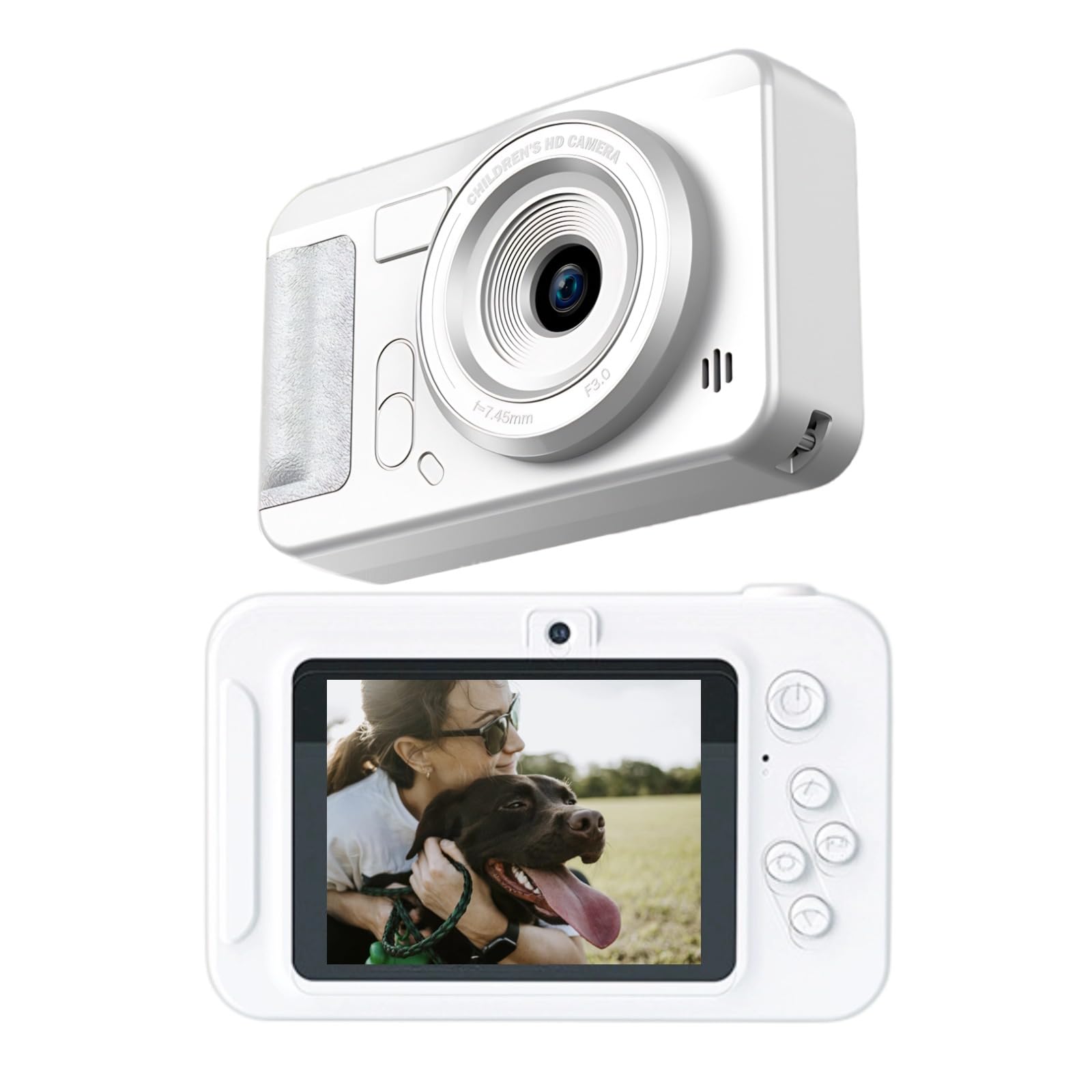 40MP 4K Digital Camera with 8x Zoom & Auto Focus - Perfect for Vlogging, Travel & Selfies - Includes 32GB Memory Card (White) - Ideal for Beginners & Content Creators