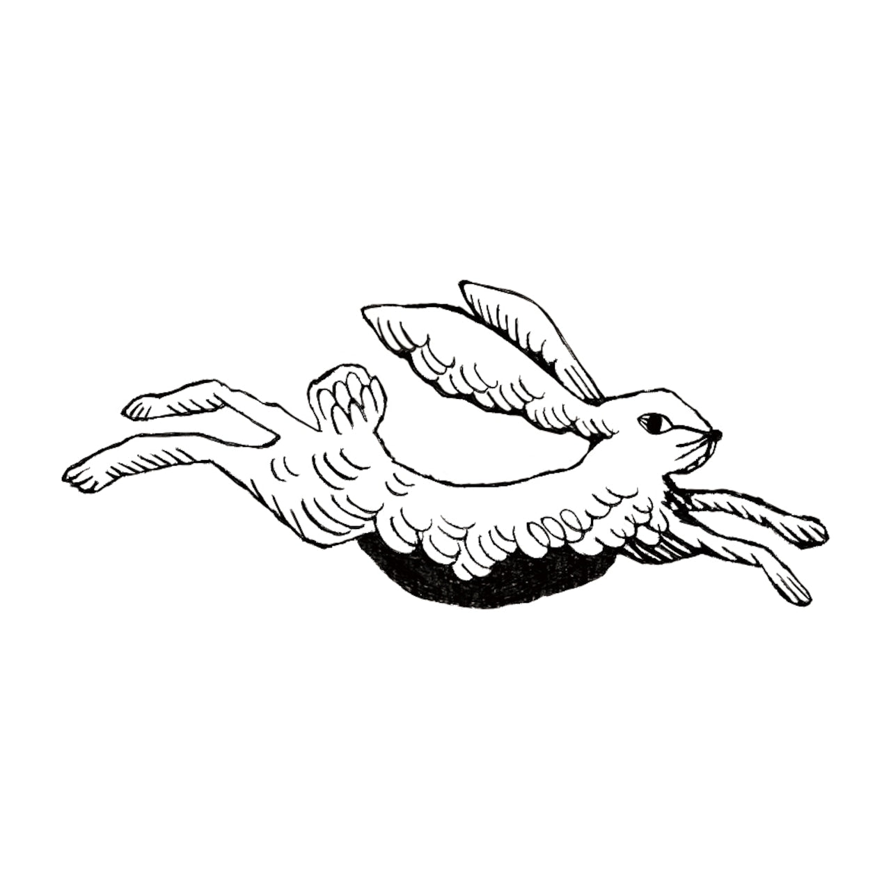 Kinotorico Wooden Rubber Stamp - White Rabbit Design for DIY Crafts, Scrapbooking & Card Making | Handmade Stamps for Art Projects & Gift Wrapping