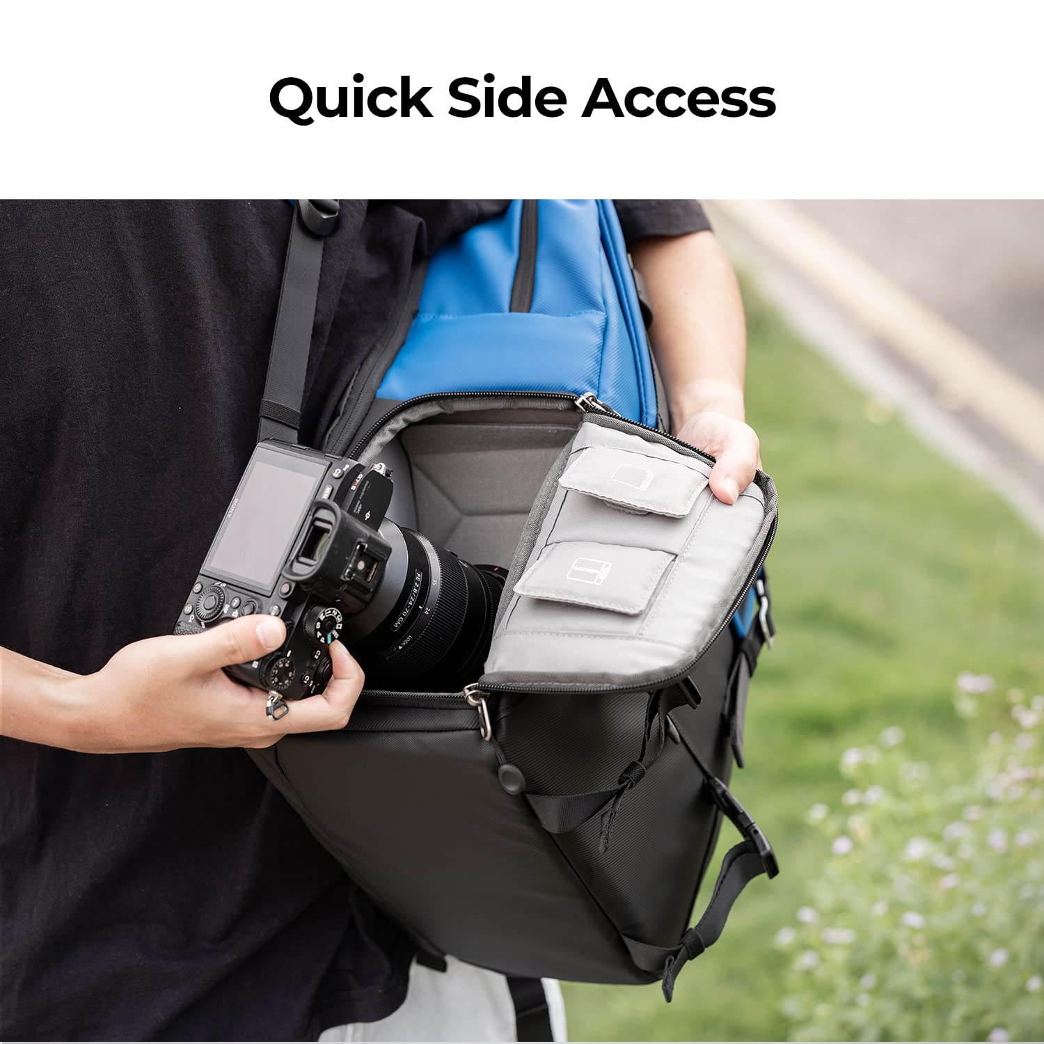 K&F Concept Professional Camera Backpack 20L - Waterproof DSLR/SLR/Mirrorless Camera Bag with Rain Cover, Large Capacity Photography Backpack Fits 15-15.6 Inch Laptop - Compatible with Canon, Nikon, Sony & DJI Mavic Drone Gear - Perfect for Travel, Hiking & Outdoor Photography