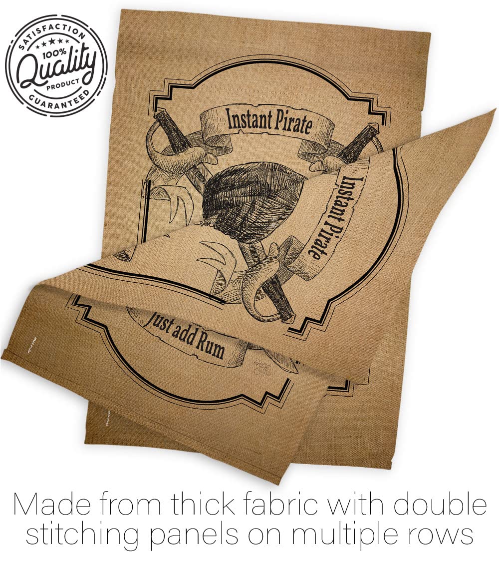 Coastal Pirate Burlap Flags Set - 28