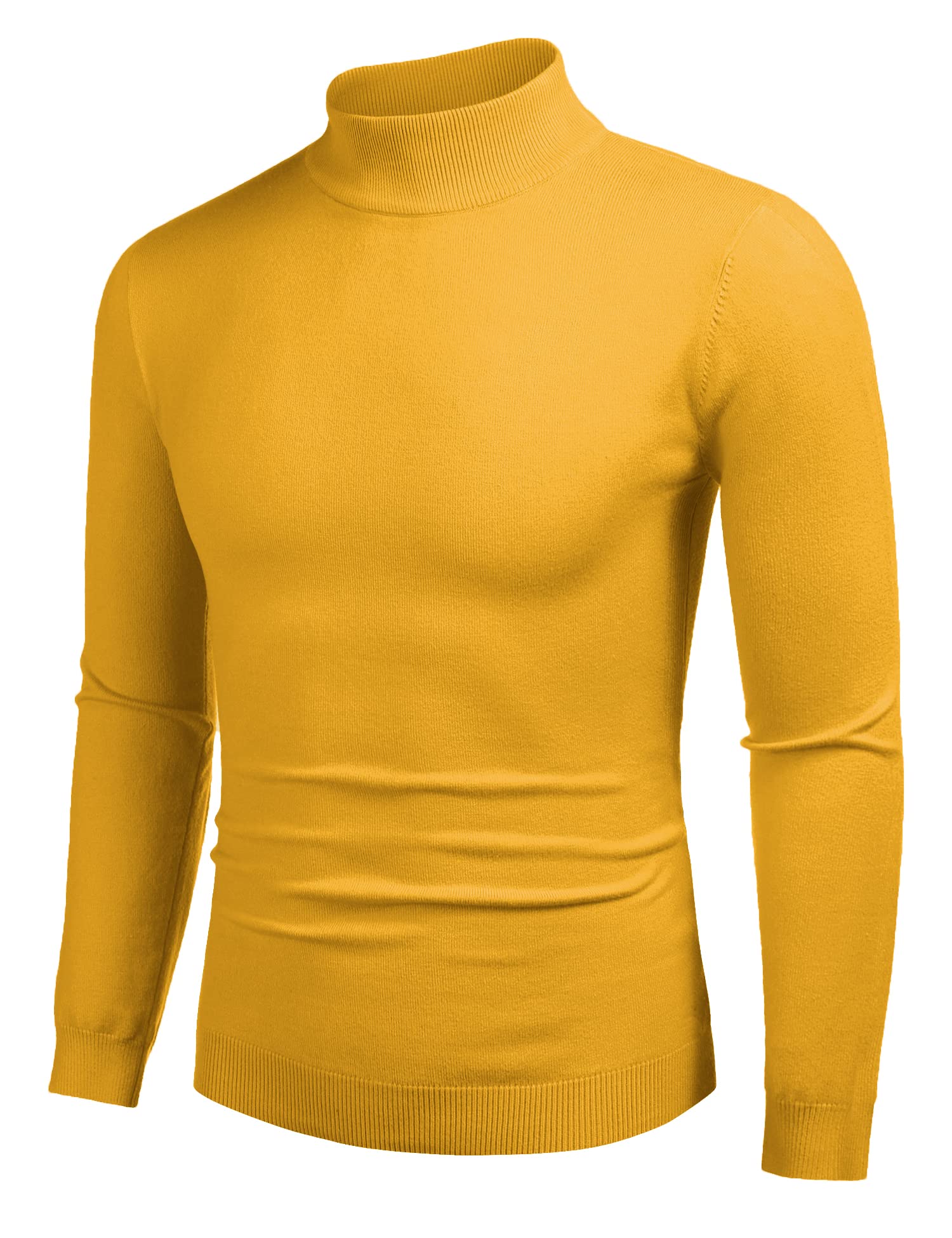 COOFANDY Men's Slim Fit Mock Turtleneck Pullover Sweater - Casual Basic Knitted Thermal Long Sleeve Top for Fall & Winter - Perfect for Office, Dating and Outdoor Activities