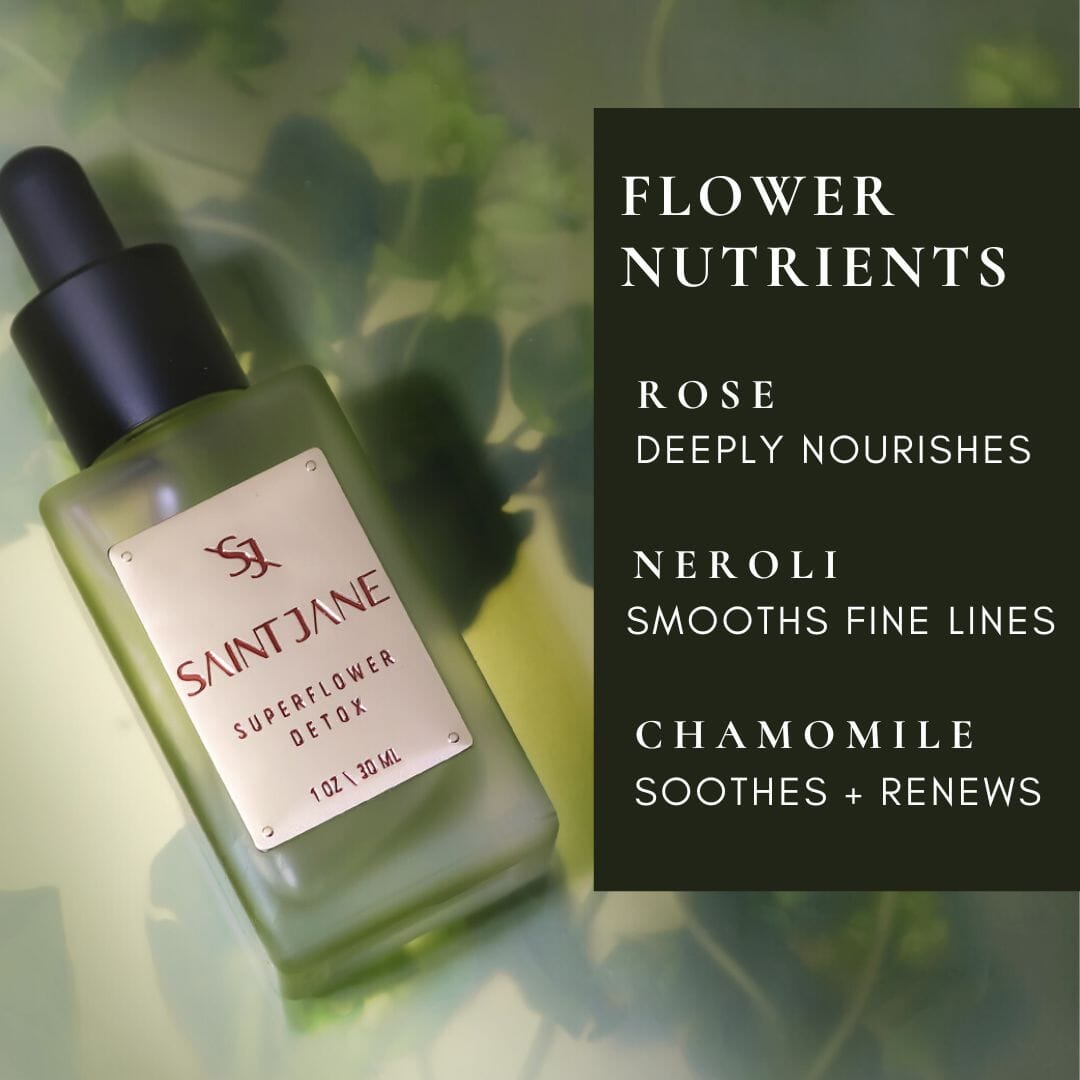 Superflower Detox Serum - Organic Anti-Aging Face Serum with Vitamin C & Hyaluronic Acid | Brightening & Hydrating Skincare for Glowing Skin | Perfect for Daily Routine & Night Care