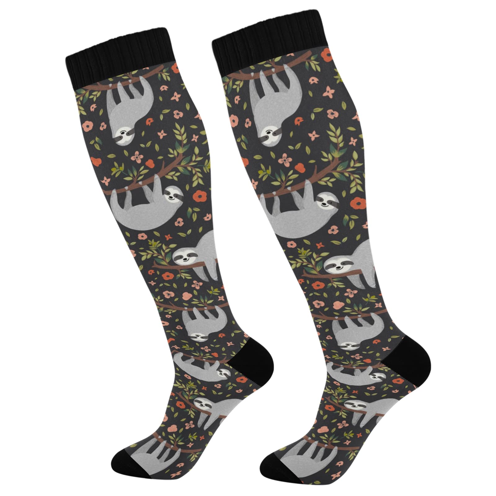 Fisyme Unisex Thermal Compression Socks for Running, Hiking & Cycling - Breathable Athletic Crew Socks for Women & Men - Perfect for Cold Weather Workouts & Outdoor Activities