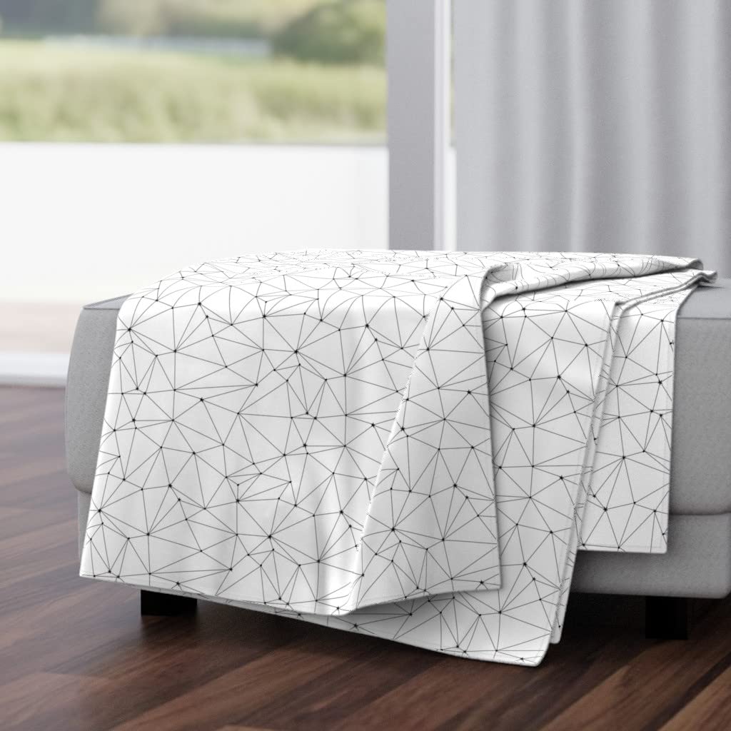 Soft Plush Minky Throw Blanket 50x70 Inches - Star Map Constellation Geometric Black & White Nursery Blanket for Baby, Kids & Adults | Perfect for Nursery Decor, Bedroom, Sofa & Gift
