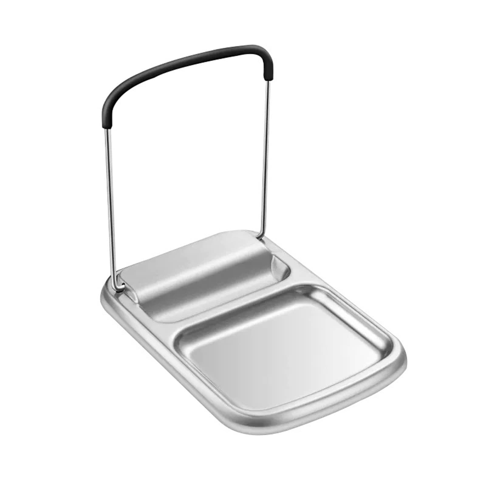 Stainless Steel Pot Lid Holder & Kitchen Utensil Organizer - Heat-Resistant Countertop Rack with Tray for Spoons, Ladles & Cooking Tools - Perfect for Small Kitchens & Space-Saving Storage