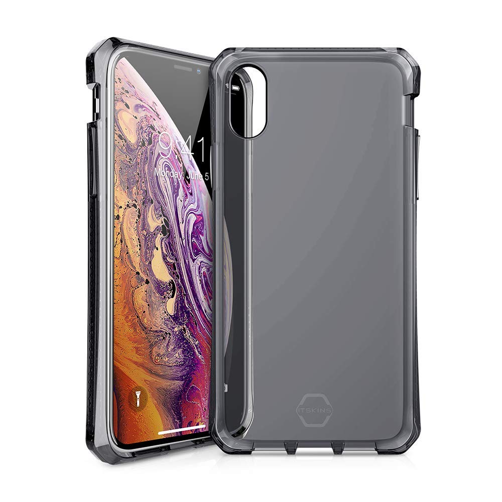 ITSKINS Spectrum Clear Protective Phone Case for iPhone Xs/X - Slim Hybrid Anti-Yellowing Shockproof Cover with Military-Grade Protection | Black | Perfect for Outdoor Activities, Travel & Everyday Use