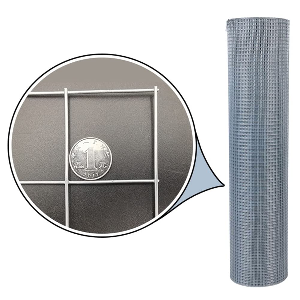 XXIOJUN 304 Stainless Steel Welded Wire Fencing - 1/2 Inch Mesh Hardware Cloth for Garden, Chicken Coop, Animal Enclosure & DIY Projects (Silver, 0.5x5m) - Durable Rustproof Barrier for Vegetables, Poultry Protection & Home Improvement