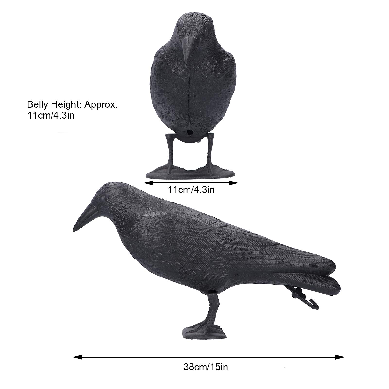 Realistic Plastic Scarecrow Bird Repellent - Hanging or Standing Decoy for Gardens, Farms, Yards & Markets | Outdoor Pest Control Solution