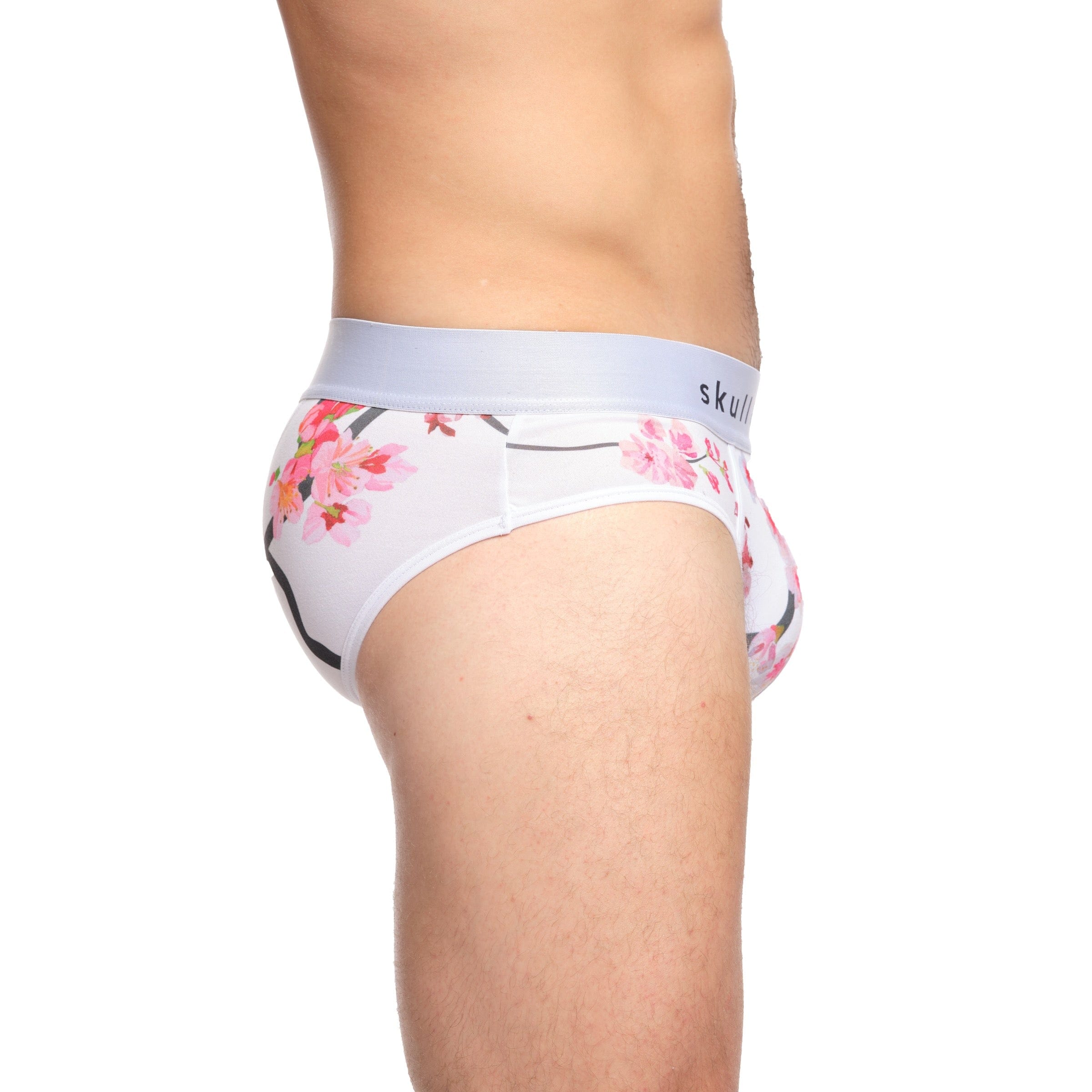 Cherry Blossom White Briefs - Soft Cotton Women's Underwear for Everyday Comfort & Style | Perfect for Work, Gym & Lounge Wear