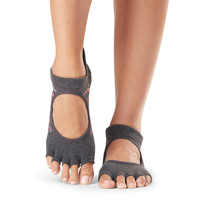 ToeSox Bellarina Grip Socks - Non-Slip Half Toe Dance Socks for Ballet, Yoga & Pilates | Perfect for Studio Practice and Performance
