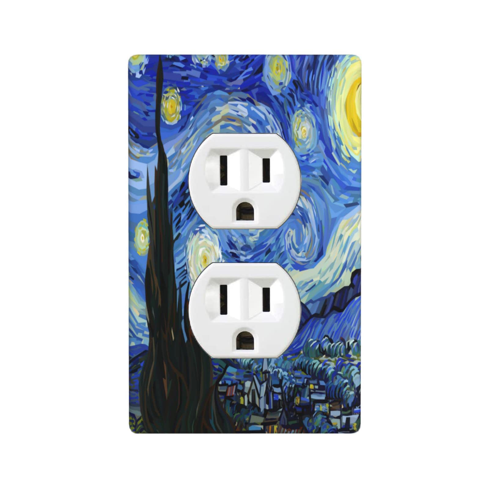 Van Gogh Starry Night Switch Plate Cover - Artistic Home Decor