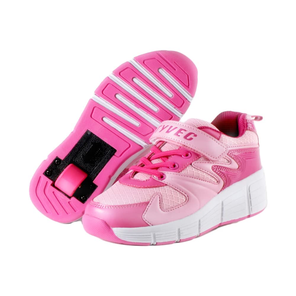 Kids Roller Shoes with Wheels - Boys & Girls Convertible Sports Sneakers for Skating and Walking | Perfect for Playground, School & Outdoor Activities