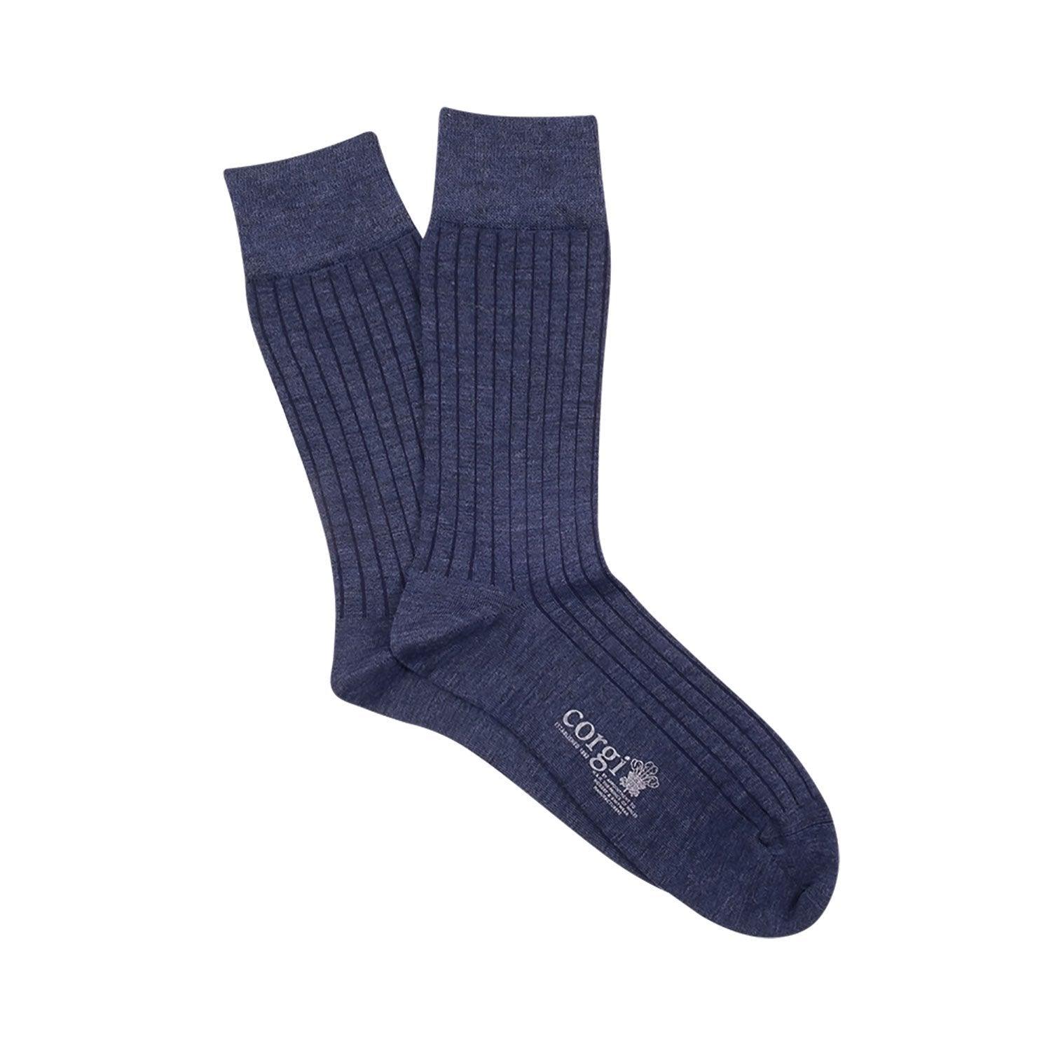 Brecon Ribbed Cotton Socks for Men - Soft & Comfortable Casual & Dress Socks - Perfect for Work, Travel & Everyday Wear