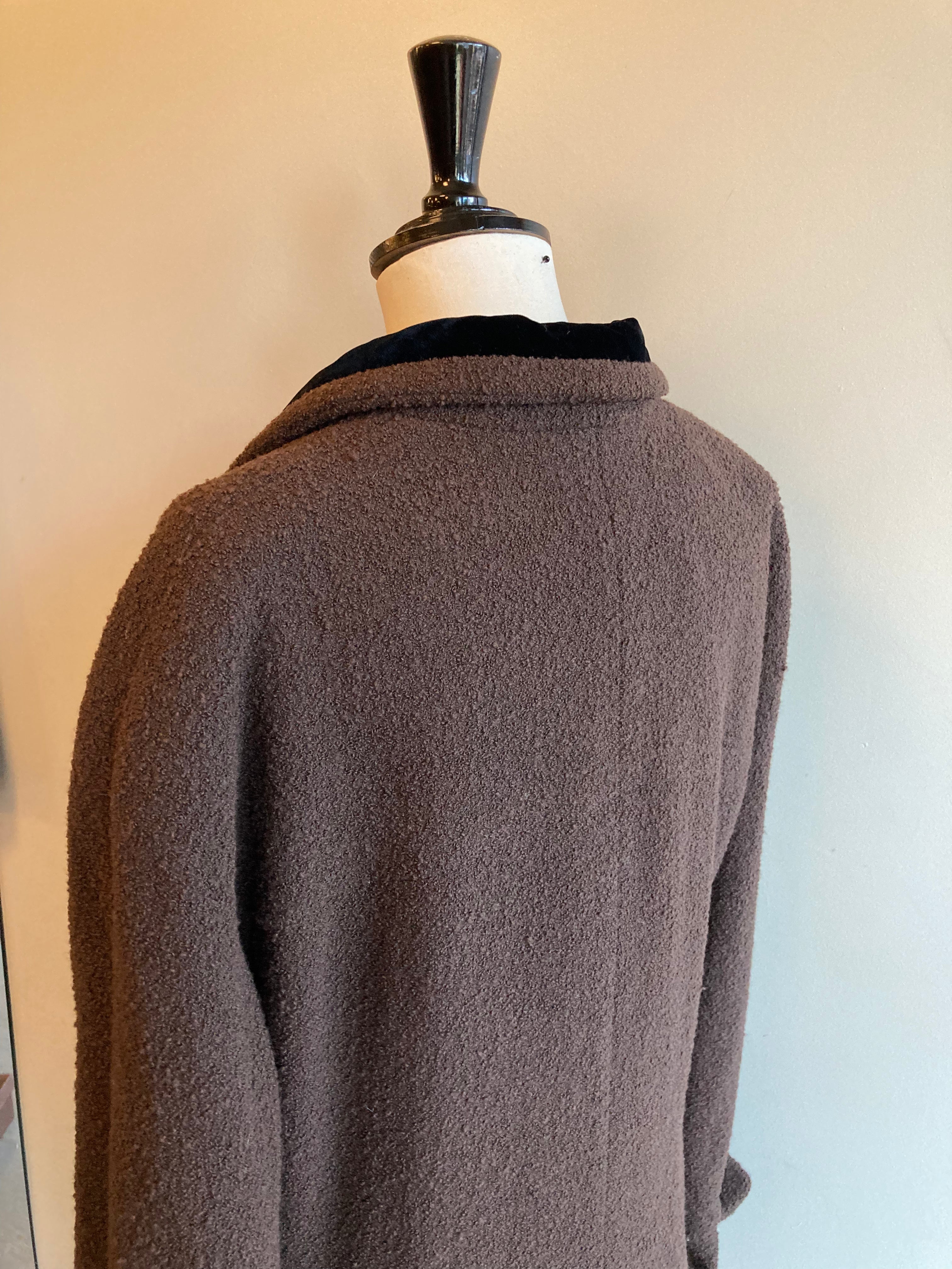 Vintage Boucle Coat for Women - Elegant Wool Blend Winter Jacket with Notched Lapel | Perfect for Office, Parties & Cold Weather Outfits