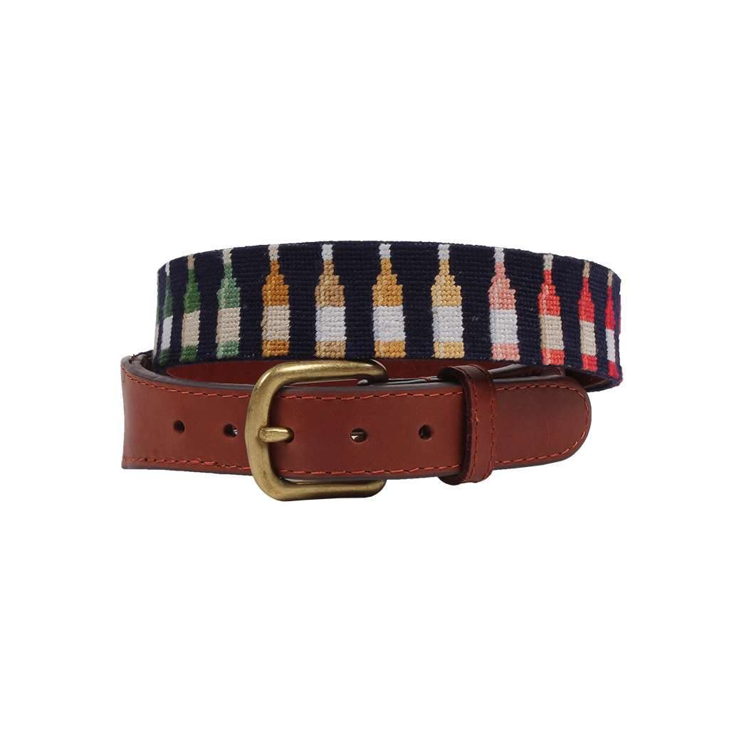 Smathers & Branson Premium Needlepoint Wine Bottle Belt - Stylish Accessory for Wine Lovers, Gifts & Vineyard Events