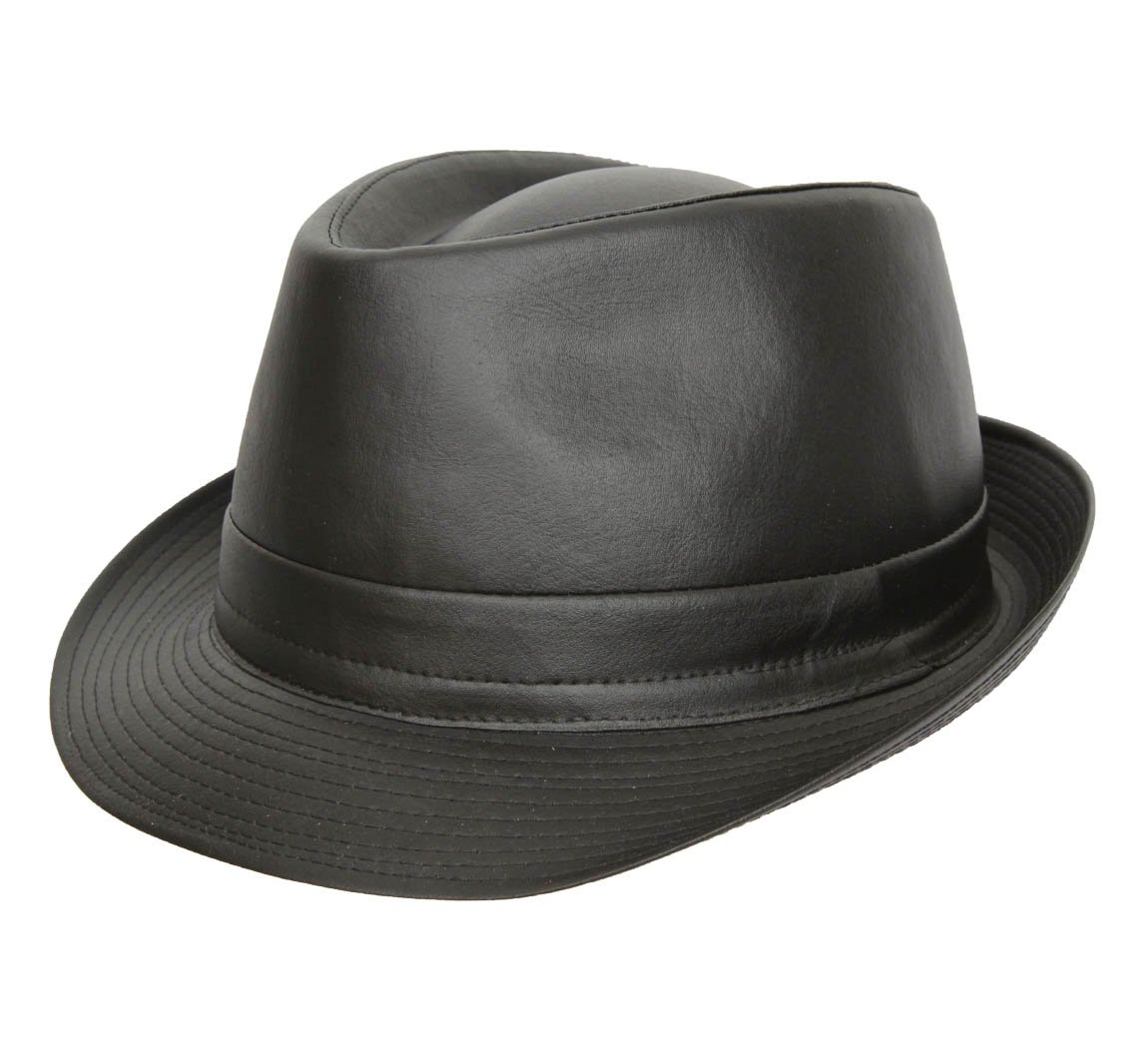Classic Trilby Skye Leather Trilby Hat for Men & Women - Vintage Style Fedora Hat with Brim - Perfect for Outdoor, Casual Wear, and Fashion Events